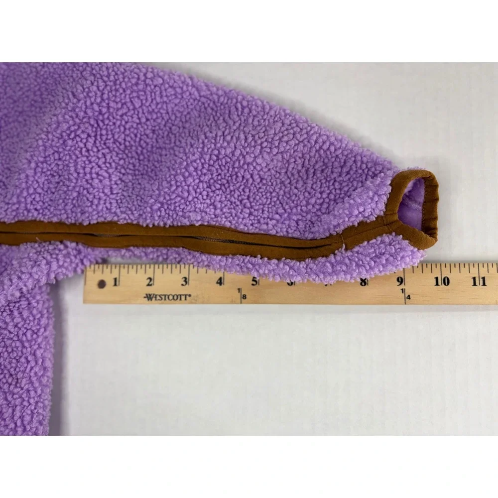 Carhartt Baby Girls Purple Sherpa Fleece Hooded Coverall Jumpsuit 18M Zip